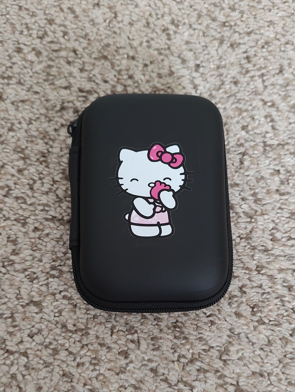 Hello Kitty Black and Pink Zippered Phone Accessory Case